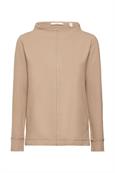 Sweatshirt mit Stehkragen, Baumwollmix taupe