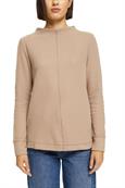 Sweatshirt mit Stehkragen, Baumwollmix taupe