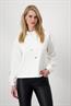Sweatshirt mit Stehkragen off-white