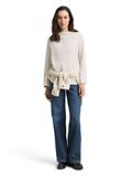 Sweatshirt mit Stehkragen sand stone beige melange