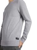 Sweatshirt mit Stepp-Struktur light stone grey melange