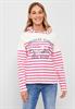 Sweatshirt mit Streifen fresh pink