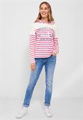 Sweatshirt mit Streifen fresh pink