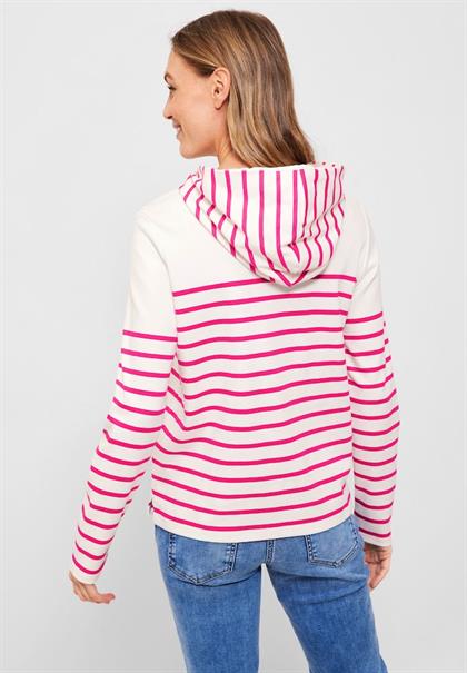 Sweatshirt mit Streifen fresh pink