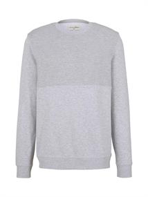 Sweatshirt mit Struktur light stone grey melange