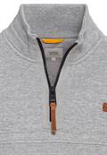 Sweatshirt mit Troyer-Kragen stone gray
