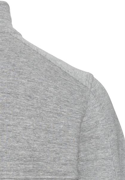 Sweatshirt mit Troyer-Kragen stone gray