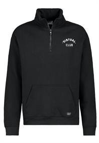Sweatshirt mit Troyerkragen black