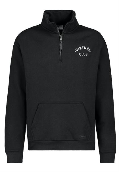 Sweatshirt mit Troyerkragen black