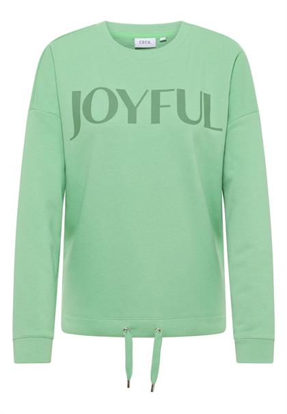 Sweatshirt mit Tunnelzug fennel green