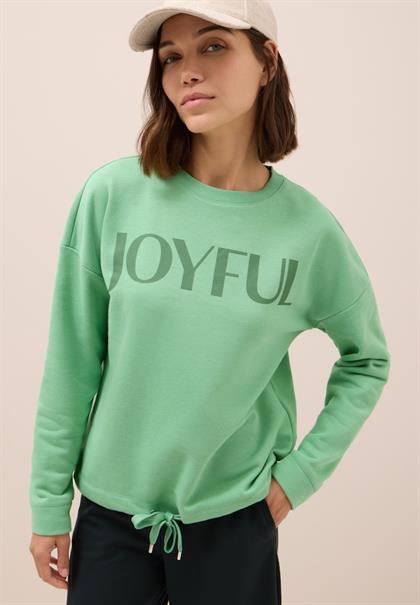 Sweatshirt mit Tunnelzug fennel green