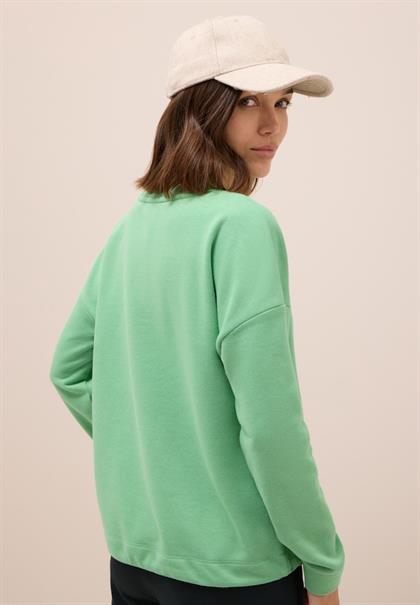 Sweatshirt mit Tunnelzug fennel green