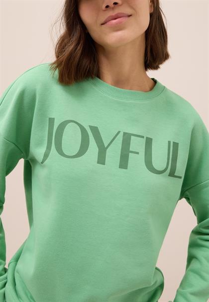 Sweatshirt mit Tunnelzug fennel green