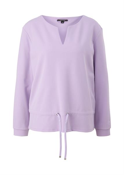 Sweatshirt mit Tunnelzug lila