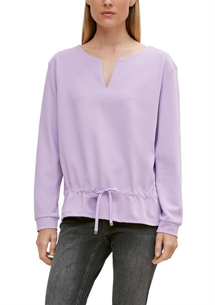 Sweatshirt mit Tunnelzug lila