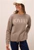 Sweatshirt mit Tunnelzug natural taupe