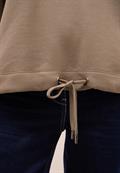 Sweatshirt mit Tunnelzug natural taupe