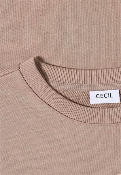 Sweatshirt mit Tunnelzug natural taupe