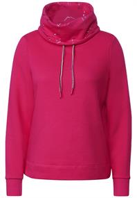 Sweatshirt mit Volumenkragen cosy coral