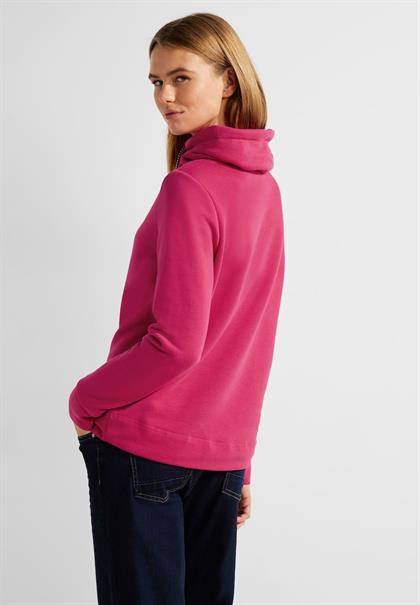 Sweatshirt mit Volumenkragen cosy coral