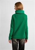 Sweatshirt mit Volumenkragen easy green