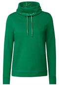 Sweatshirt mit Volumenkragen easy green