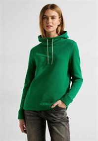Sweatshirt mit Volumenkragen easy green