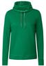 Sweatshirt mit Volumenkragen easy green