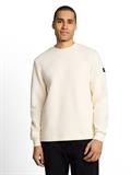 Sweatshirt mit Waffelstruktur gardenia white