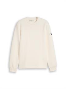 Sweatshirt mit Waffelstruktur gardenia white