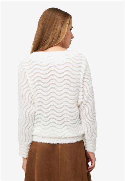 Sweatshirt mit Wellenmuster eggnog