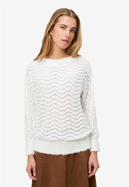 Sweatshirt mit Wellenmuster eggnog