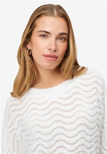 Sweatshirt mit Wellenmuster eggnog