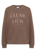 Sweatshirt mit Wording cocoa taupe
