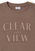 Sweatshirt mit Wording cocoa taupe