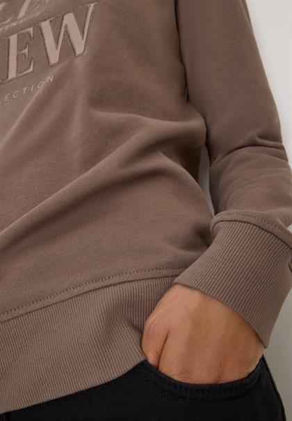 Sweatshirt mit Wording cocoa taupe