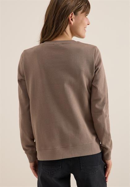 Sweatshirt mit Wording cocoa taupe