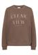 Sweatshirt mit Wording cocoa taupe