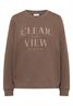 Sweatshirt mit Wording cocoa taupe