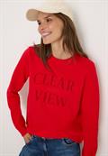 Sweatshirt mit Wording fiery red