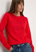 Sweatshirt mit Wording fiery red