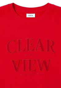 Sweatshirt mit Wording fiery red