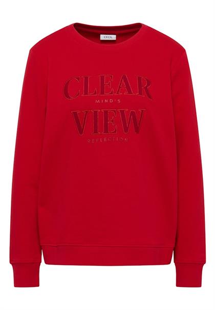 Sweatshirt mit Wording fiery red