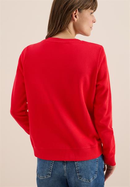 Sweatshirt mit Wording fiery red