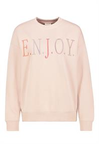 Sweatshirt mit Wording pastel rose