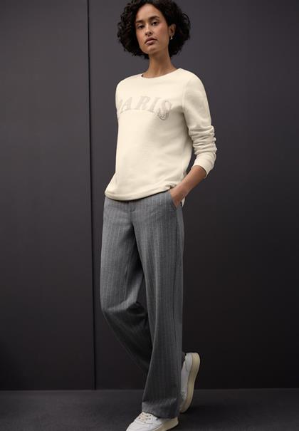 Sweatshirt mit Wording soft beige