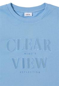 Sweatshirt mit Wording sporty light blue