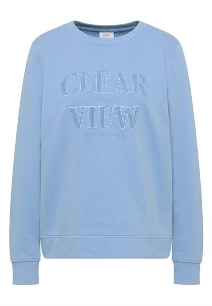 Sweatshirt mit Wording sporty light blue