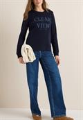 Sweatshirt mit Wording urban dark blue