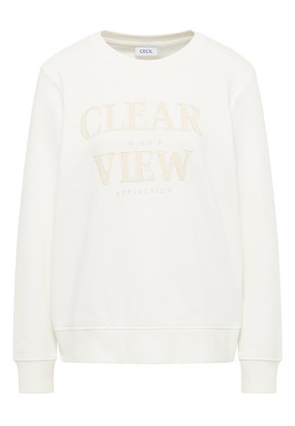 Sweatshirt mit Wording vanilla white
